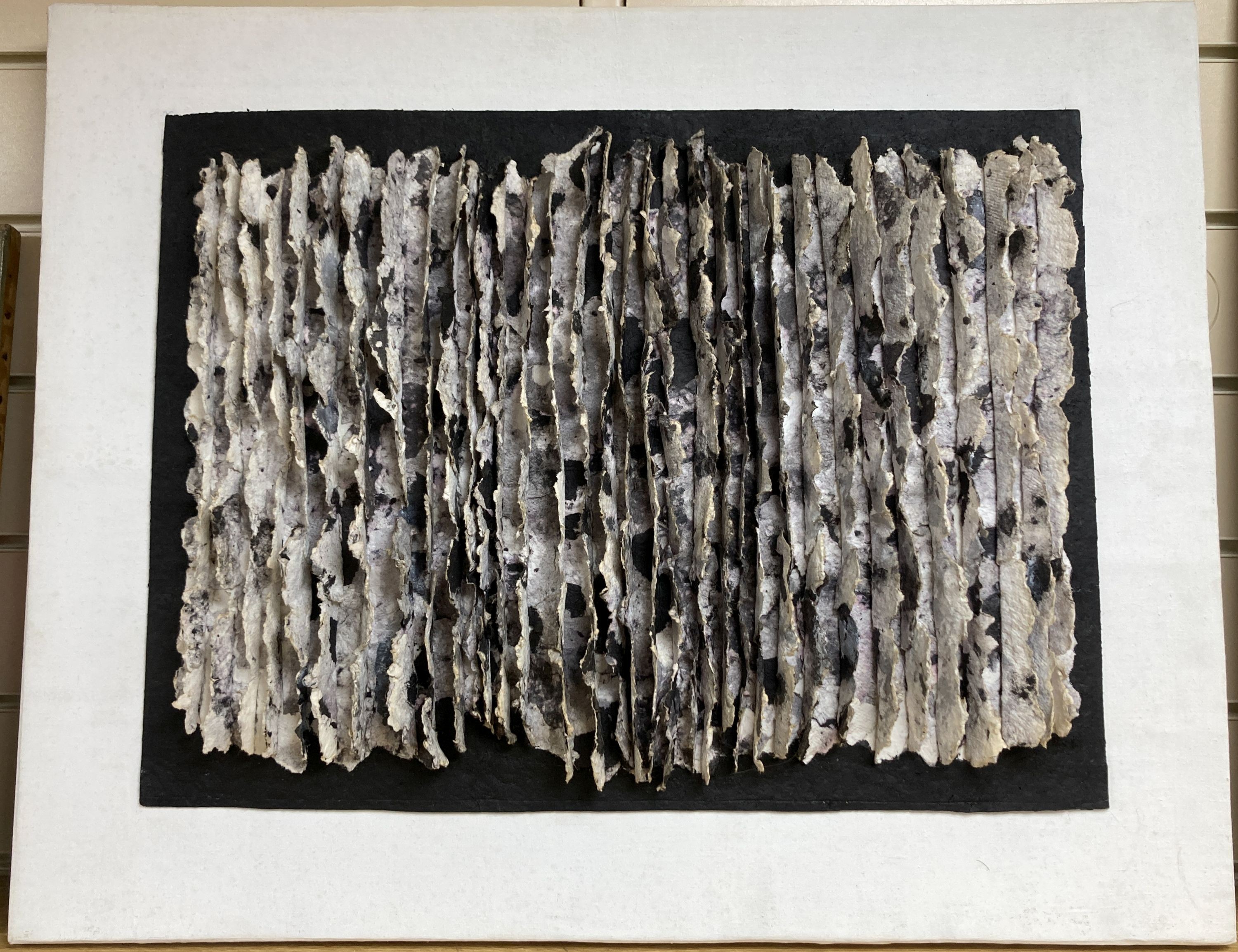 Barbara Frey (1909-2000), handmade paper sculpture, 'Paperwork', overall 53 x 67cm.